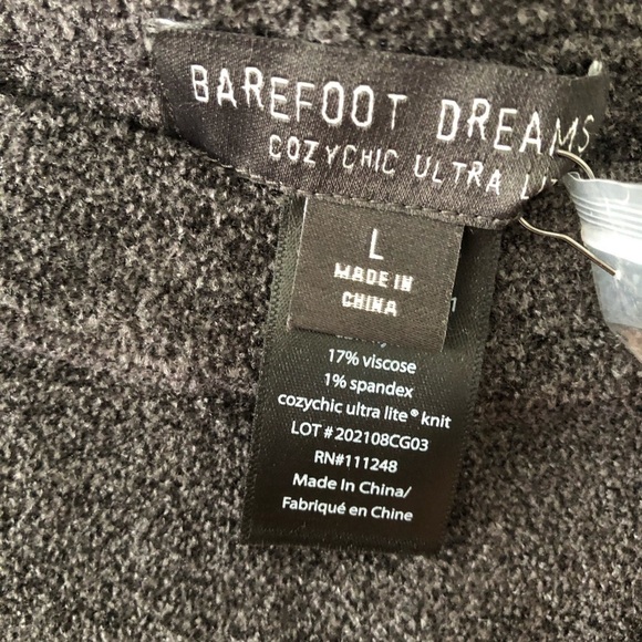 Barefoot Dreams Gray Charcoal Seamed Legging Pants L - Picture 9 of 12